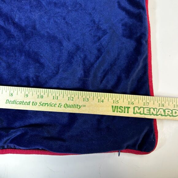 Harry Potter Blue Velvet Embroidered Hogwarts Zippered Christmas Pillow Cover - Picture 9 of 9